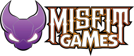 Mise Games logo with a stylized purple horned mask.