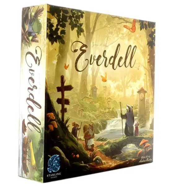 Everdell board game box with fantasy forest art.