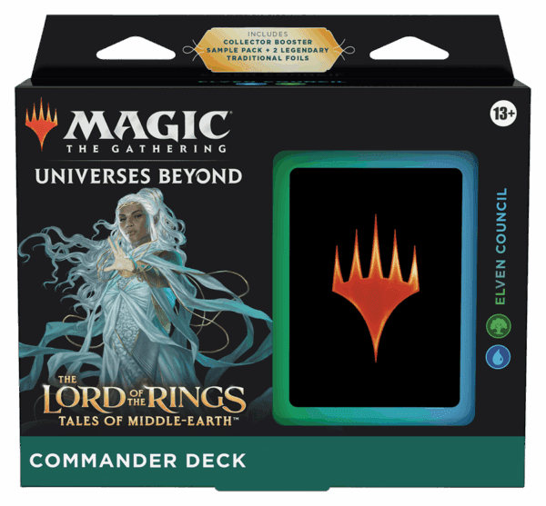Magic: The Gathering Lord of the Rings Commander Deck box.