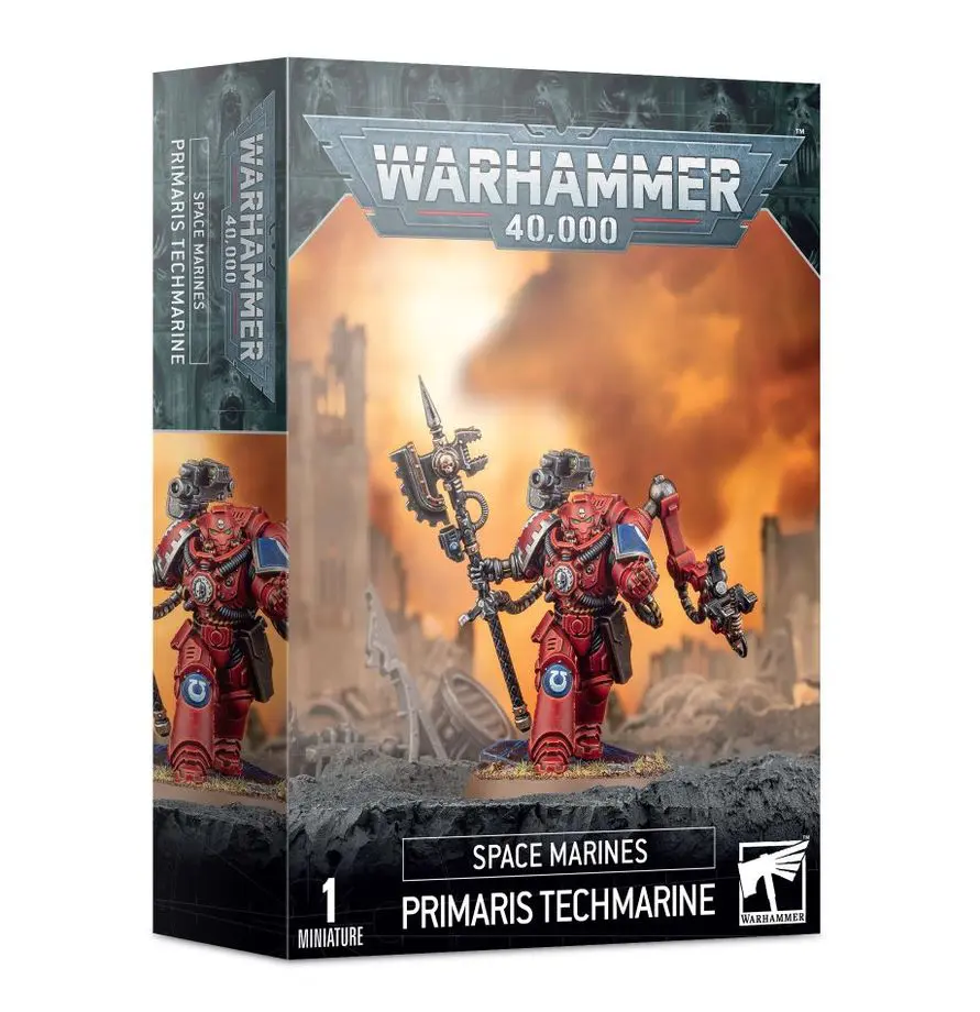 Warhammer 40K Primaris Techmarine miniature box set.