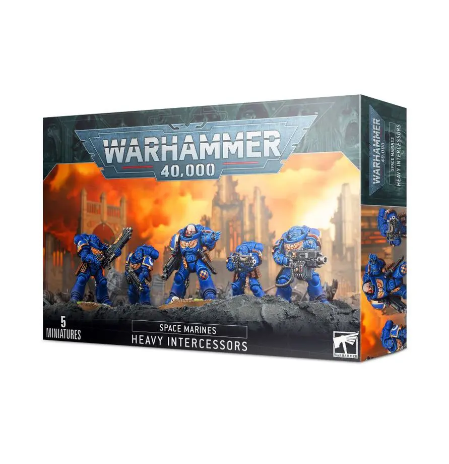 Warhammer 40,000 Space Marines model kit box art.