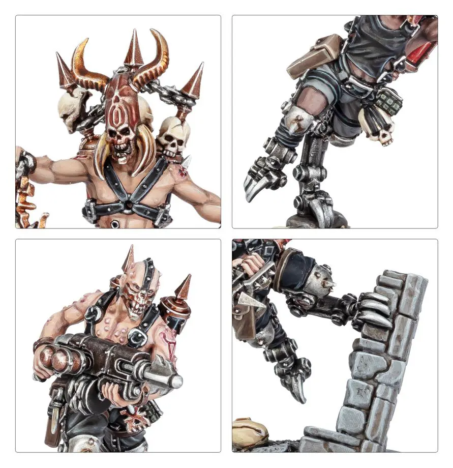 Comic-style warrior character with horned helmet and large hammer in action poses.