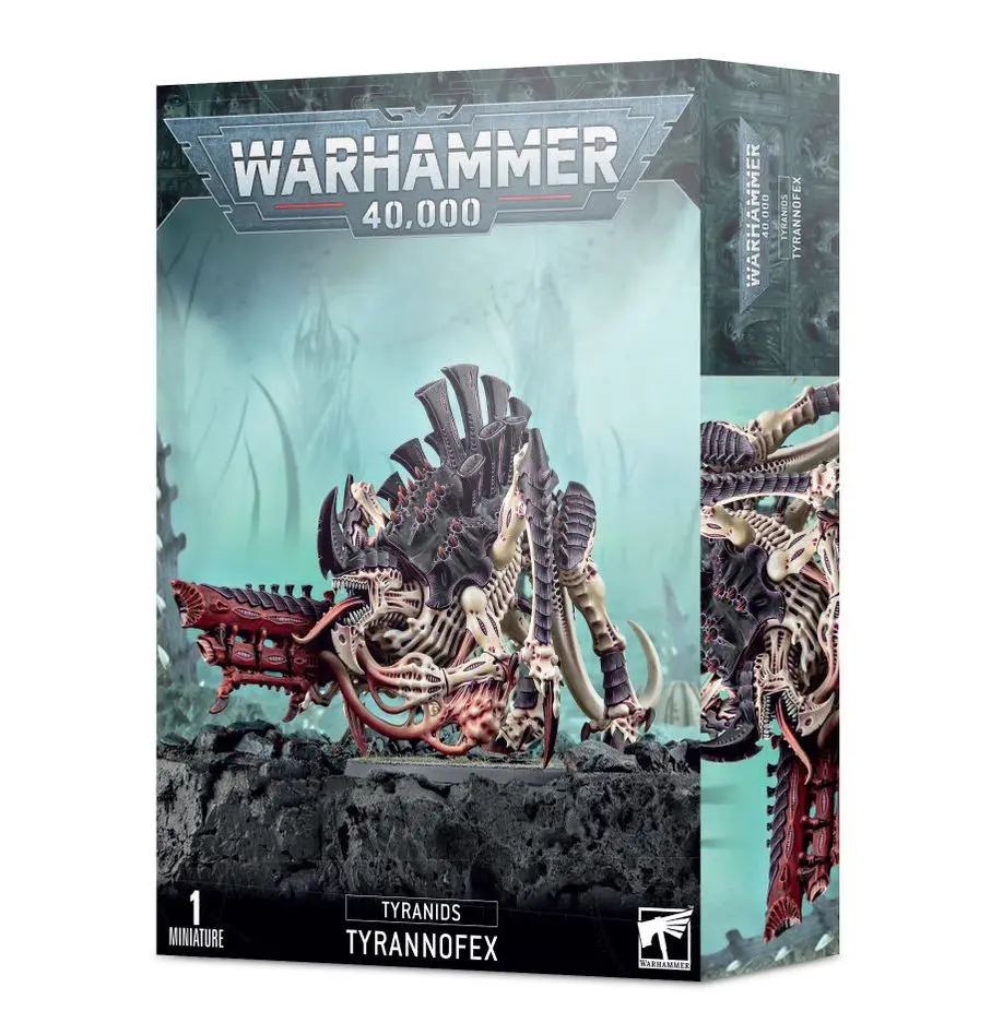 Boxed Warhammer 40,000 Tyranid miniature model kit.