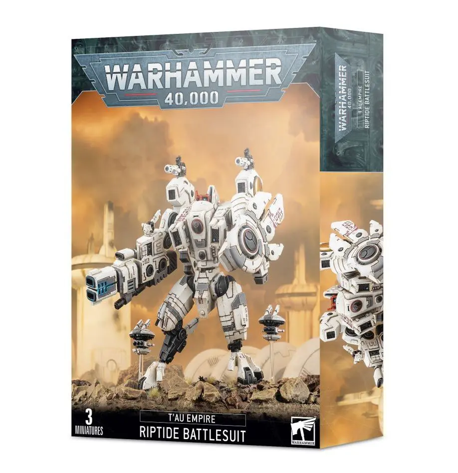 Warhammer 40,000 Necron Reaper Battlesuit box art.