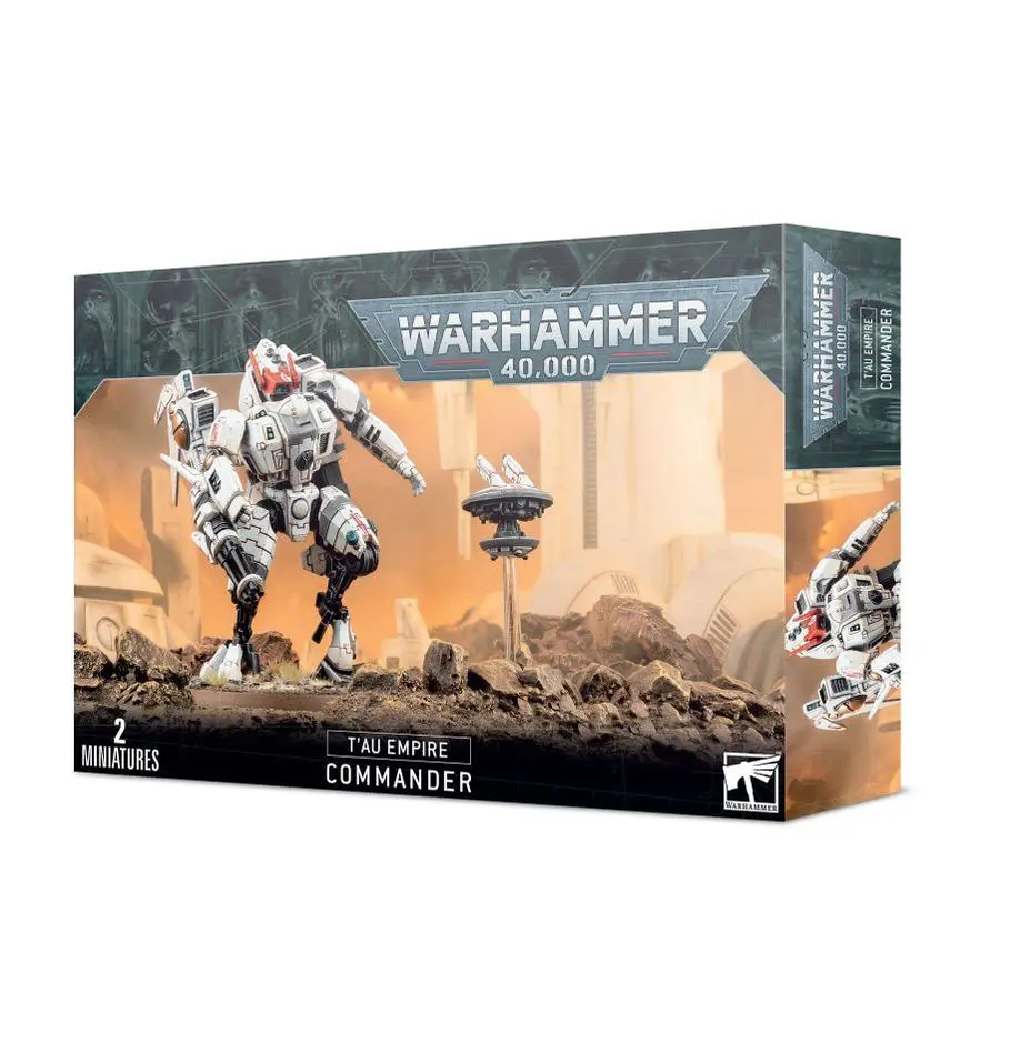 Warhammer 40k model box featuring a large robotic figure.