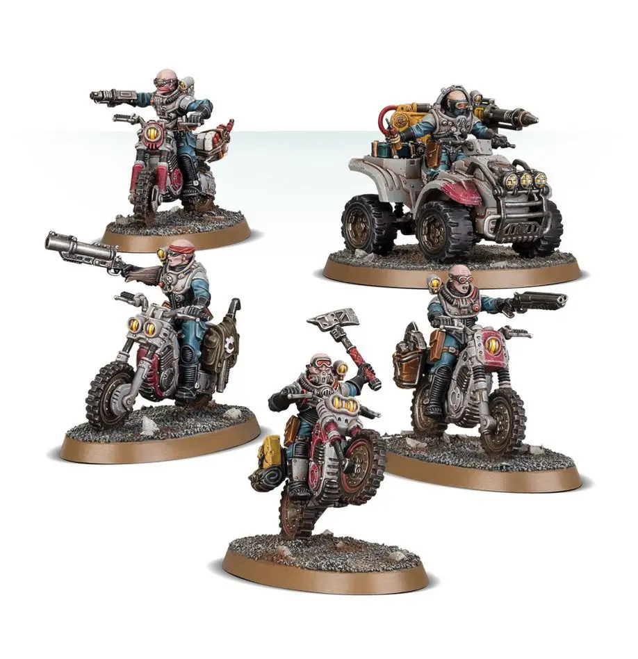 Detailed miniature figures of soldiers with weapons and vehicles on bases.