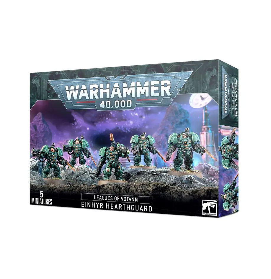 Warhammer 40,000 Space Marines box set with detailed miniatures.