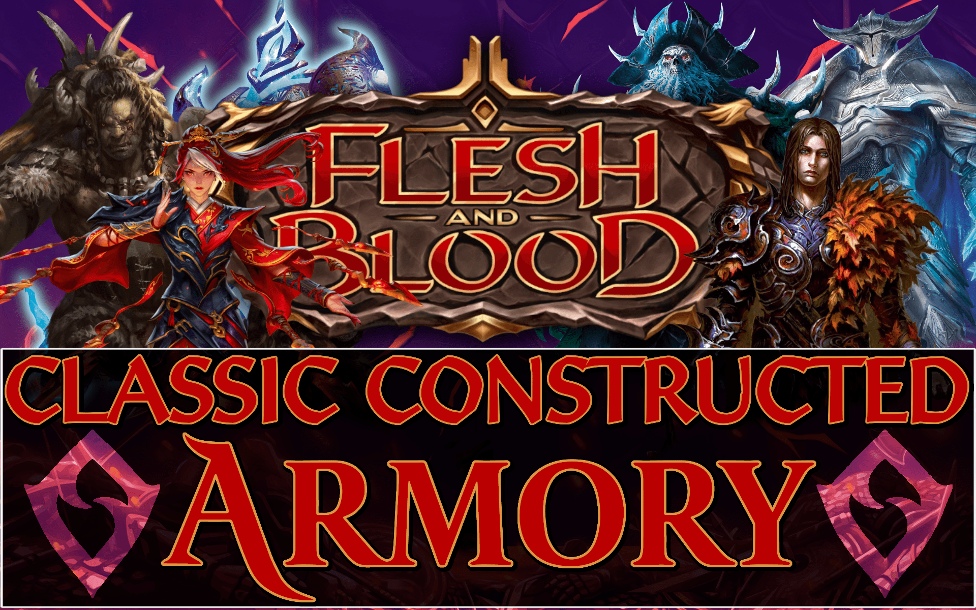 Flesh and Blood Classic Constructed Armory game logo.