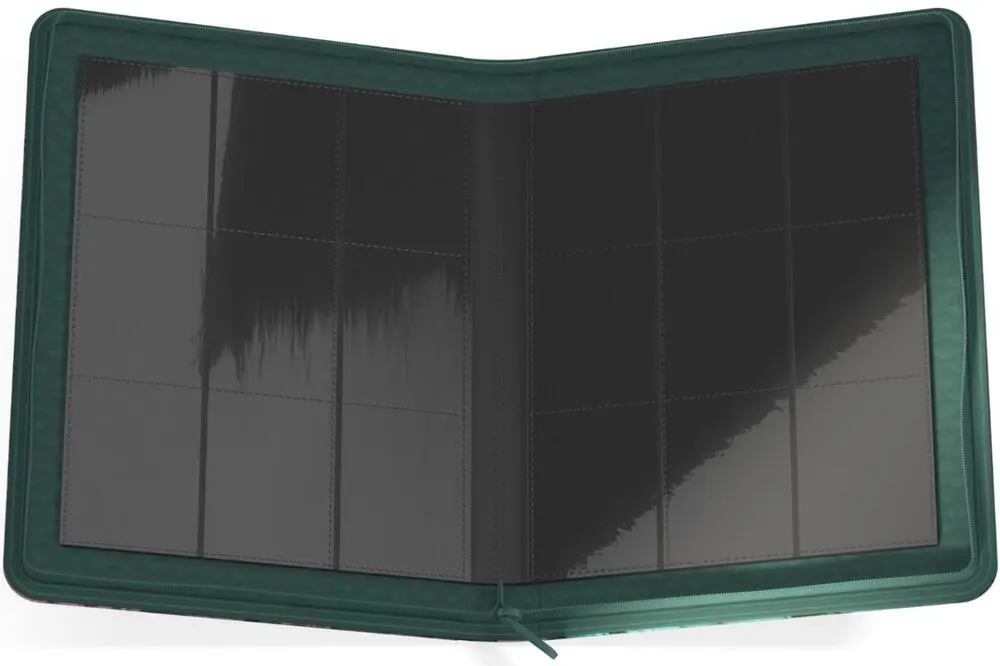 Foldable solar panels with a green frame.