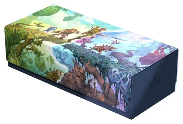 Colorful rectangular box with fantasy-themed artwork on its surface.